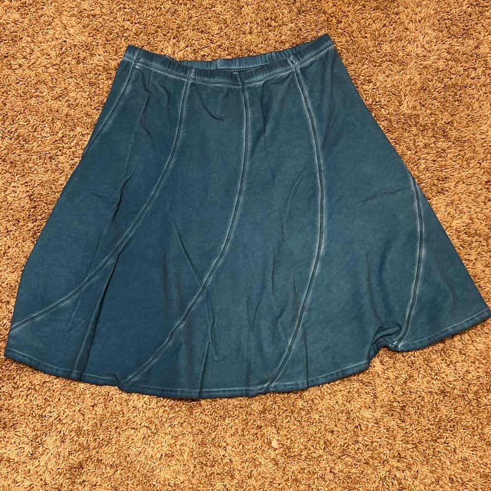Soft Surroundings Deep Teal A-Line Skirt